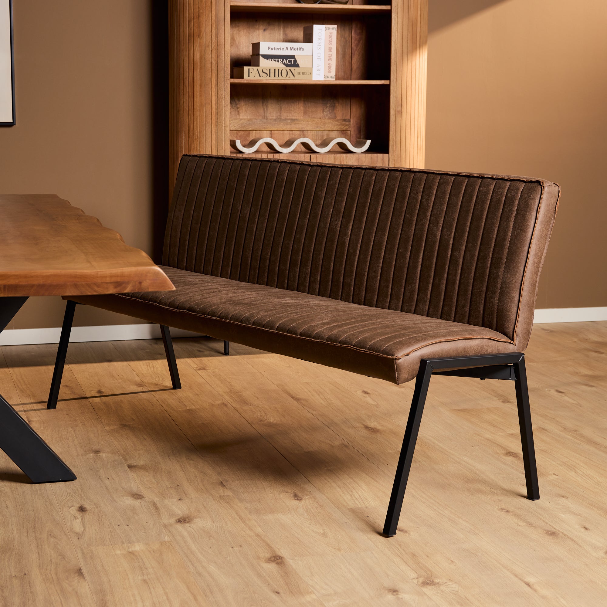 Eetkamerbank Tivoli Bull | 185 cm | Bruin