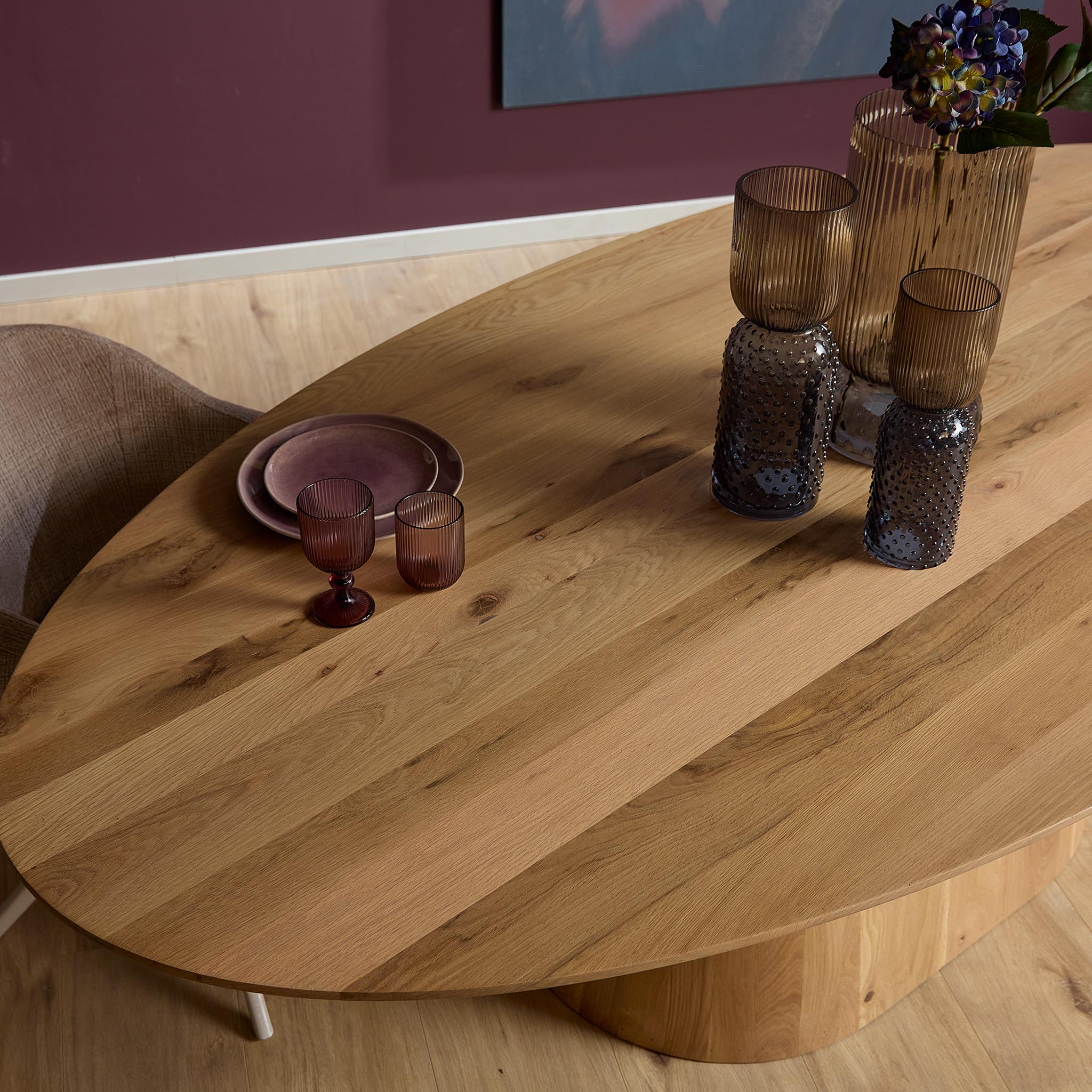 Ovale eettafel Riga Naturel Eikenhout 210 cm