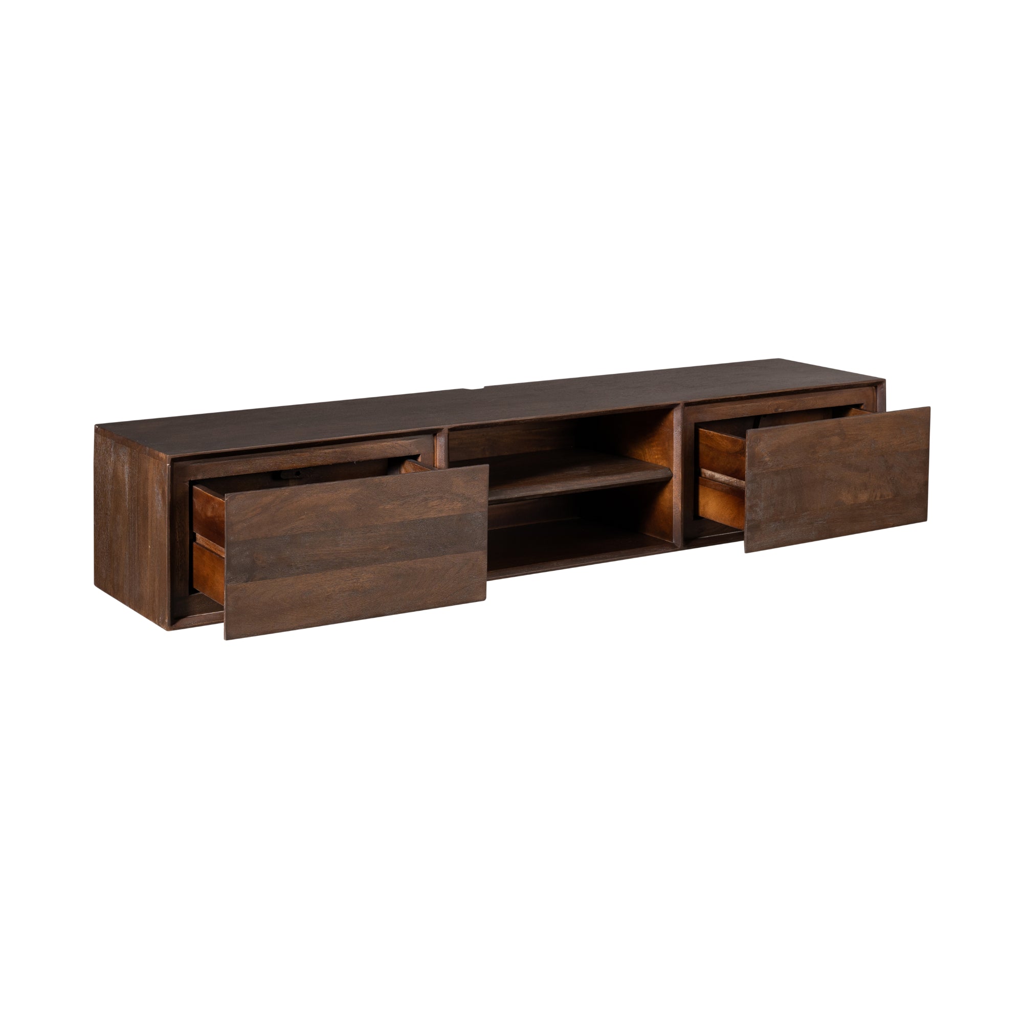 Zwevend tv-meubel Ambiance Bruin | 160 cm