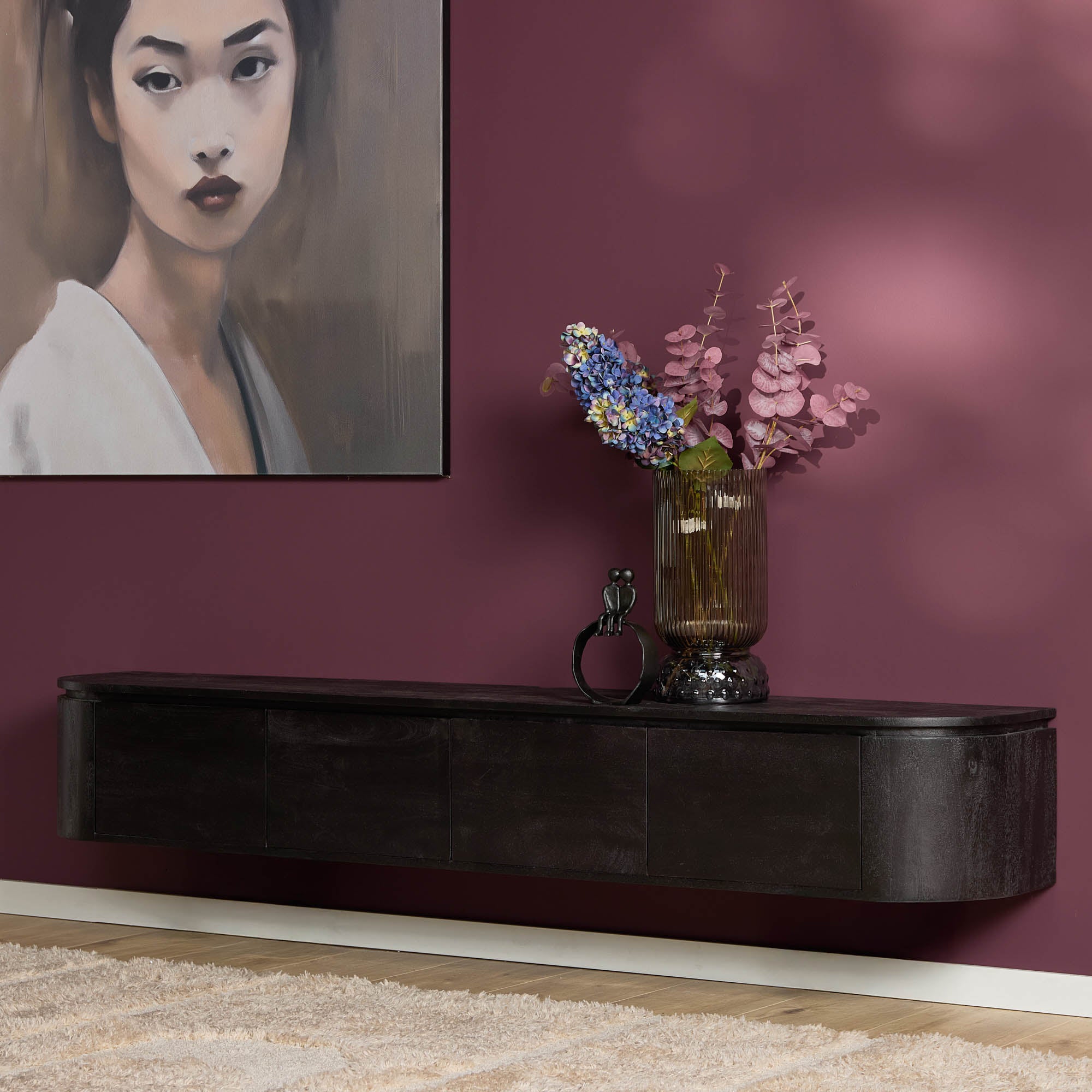 Tv-meubel Excellent Zwart | 200 cm