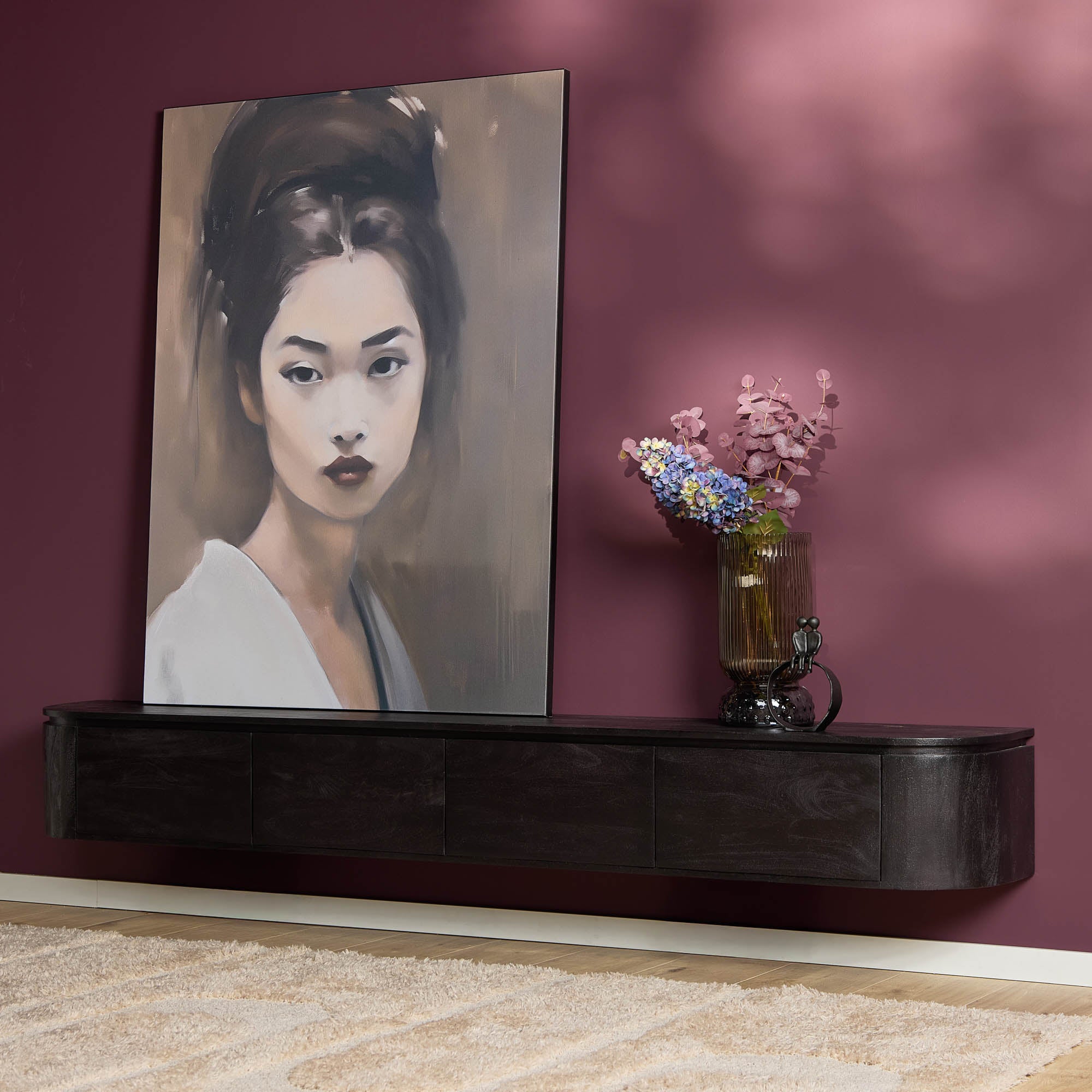 Tv-meubel Excellent Zwart | 240 cm