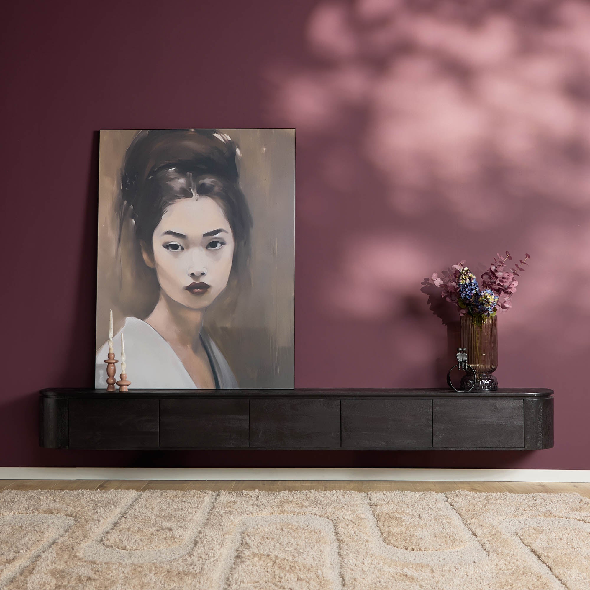 Tv-meubel Excellent Zwart | 280 cm