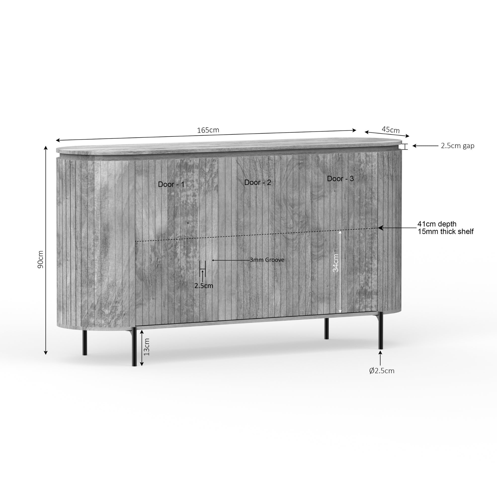Dressoir Solana | 165 cm | Naturel