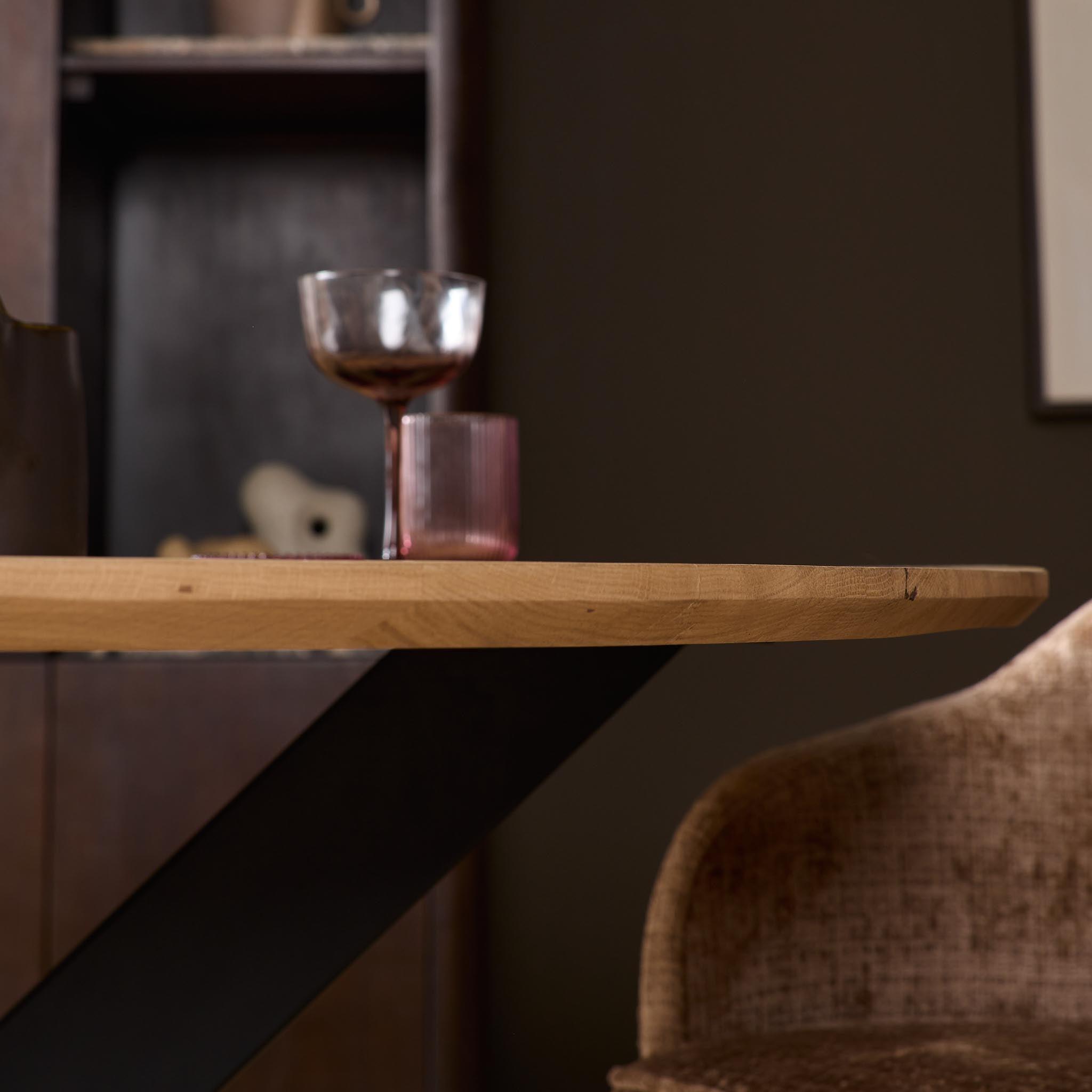 Eiken eettafel Ferris | Rond 130 cm | Naturel