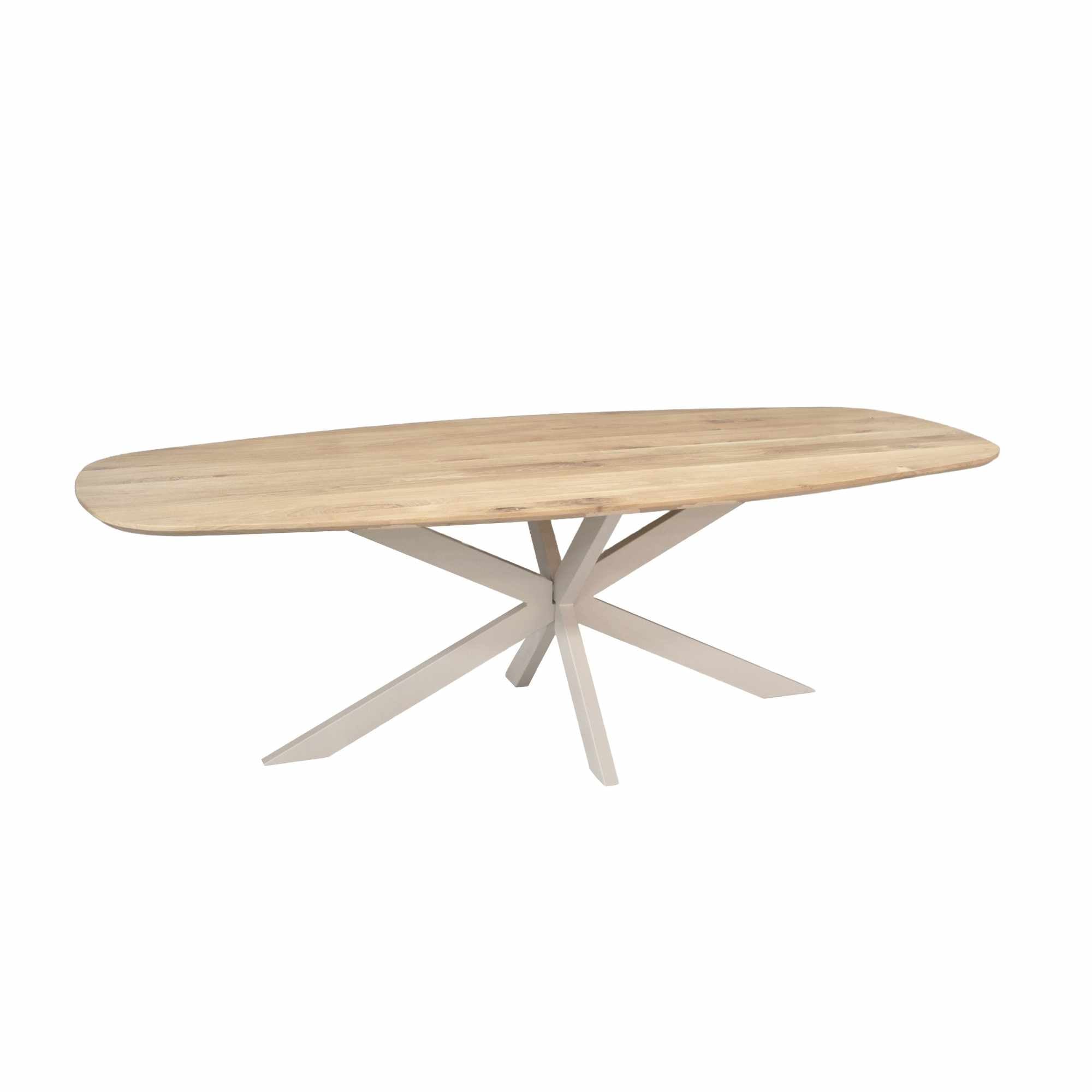 Eiken eettafel Ferris | Deens Ovaal 240 cm | Naturel | Poot Sand