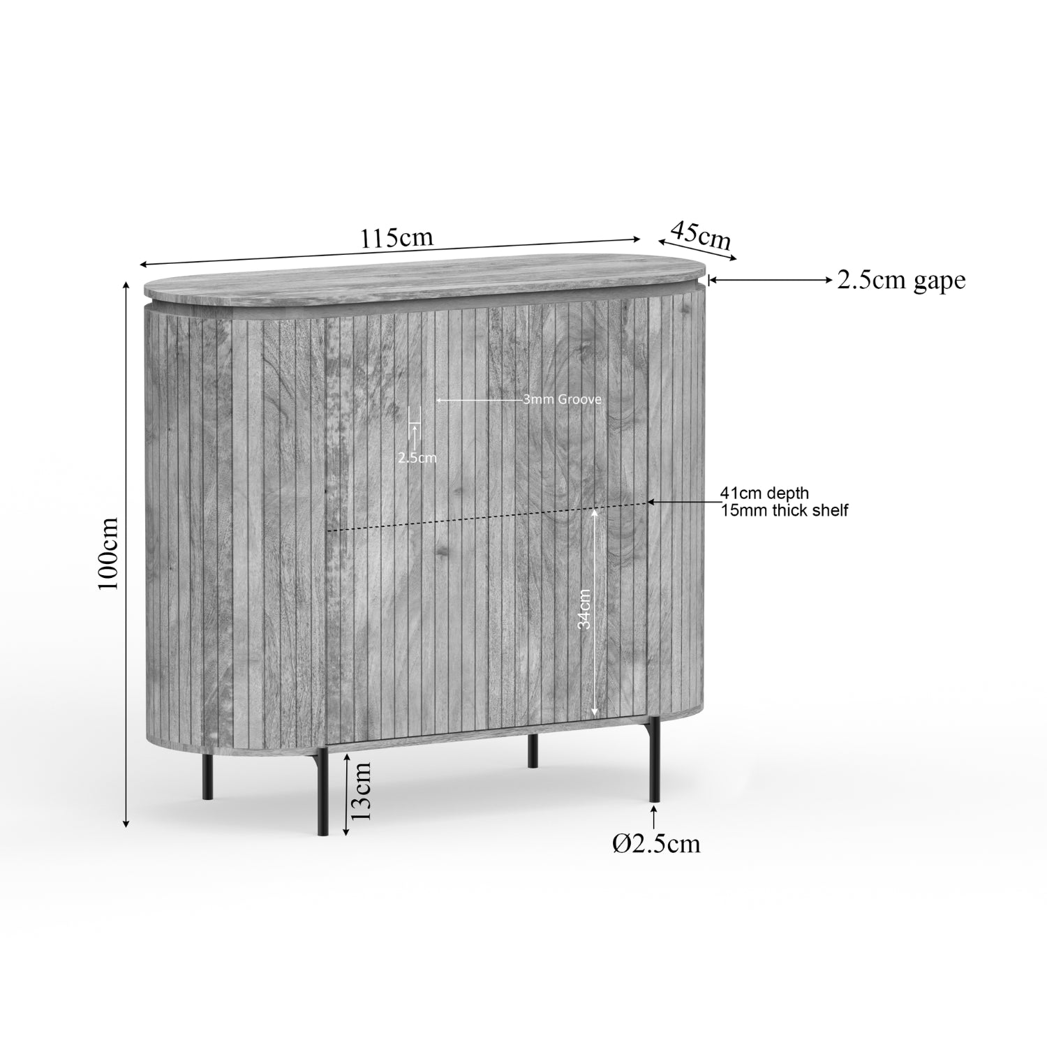 Kast Solana | 100 cm | Taupe