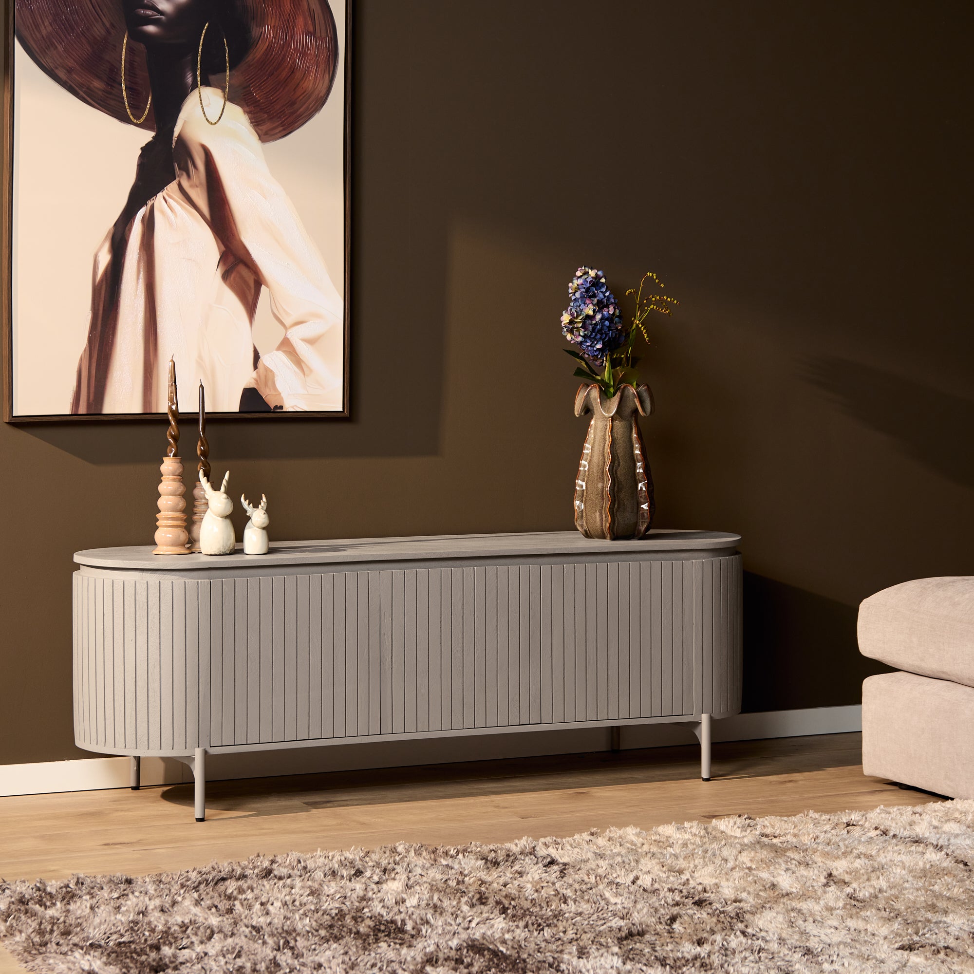 Tv-meubel Solana | 165 cm | Taupe