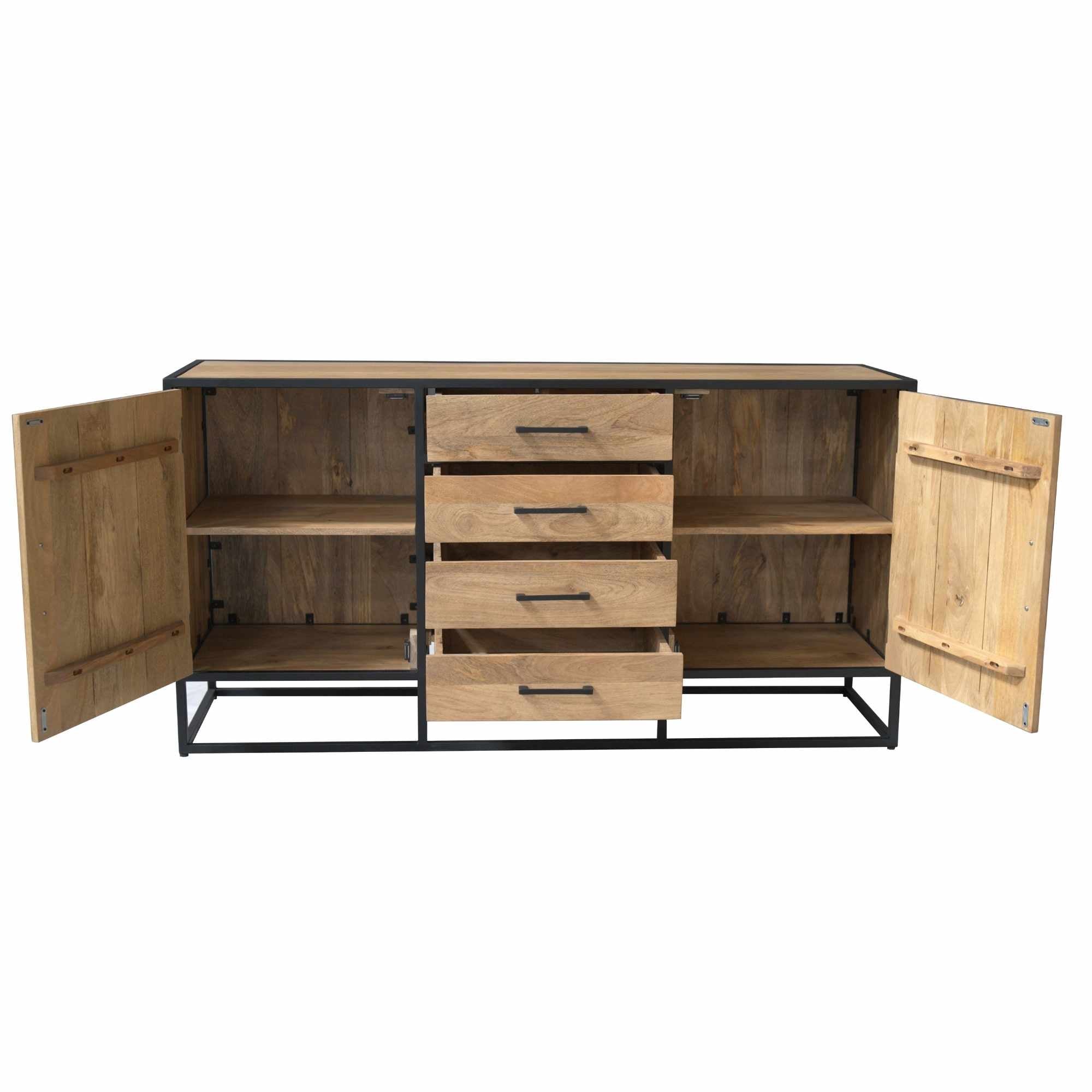 Dressoir Dakota Naturel Mangohout 165 cm