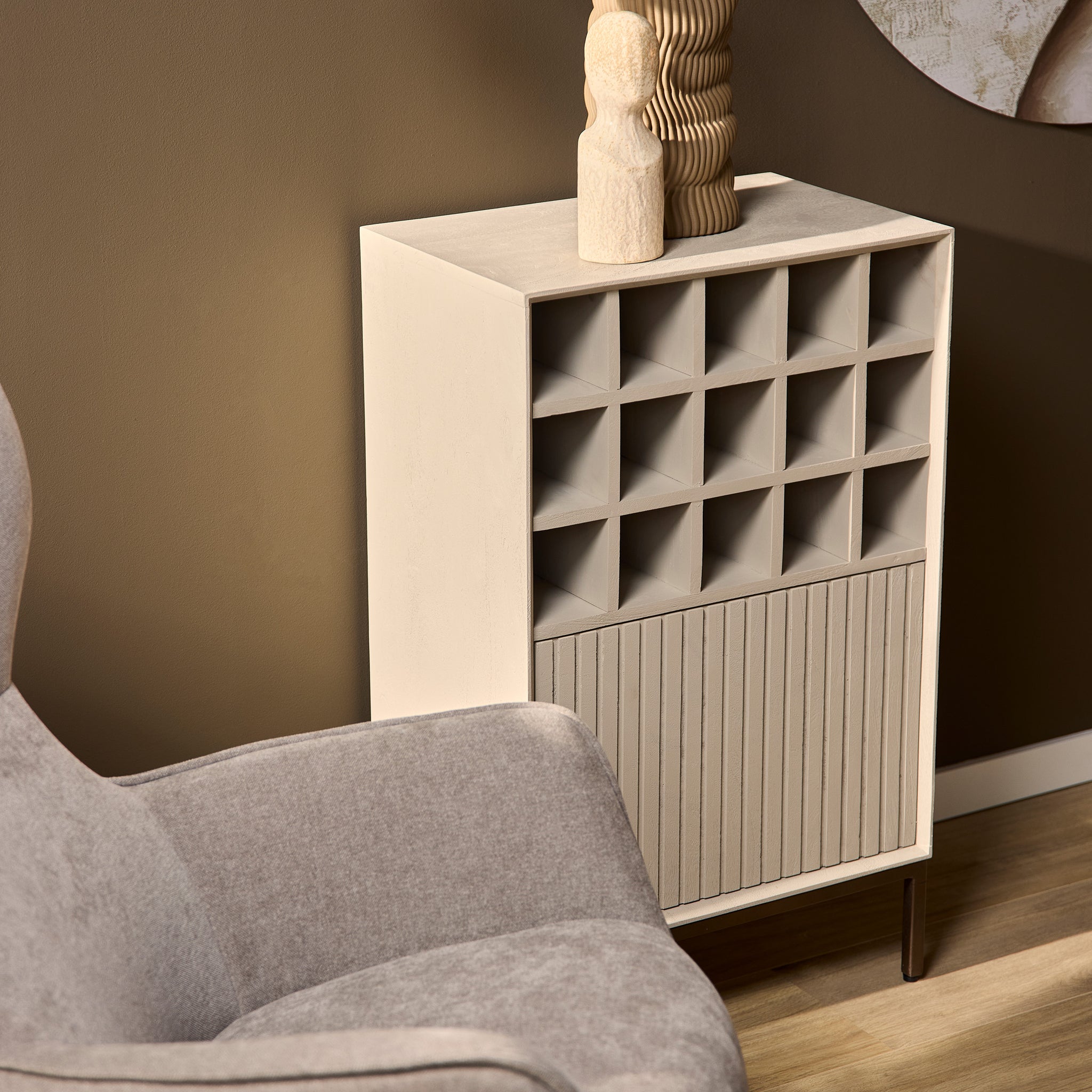 Wijnkast Madison Zand | 55 cm