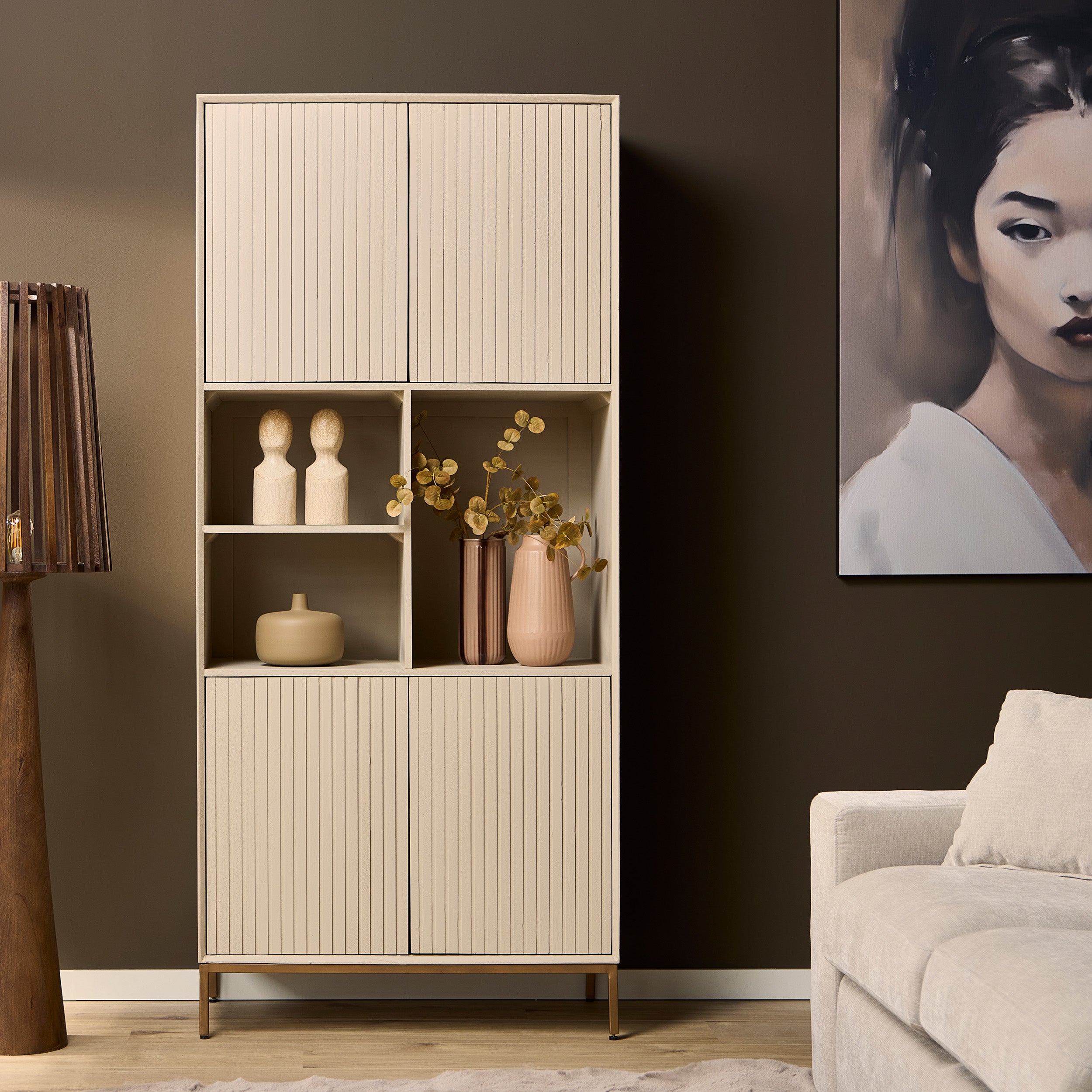 Vakkenkast Madison Sand  | 90 cm