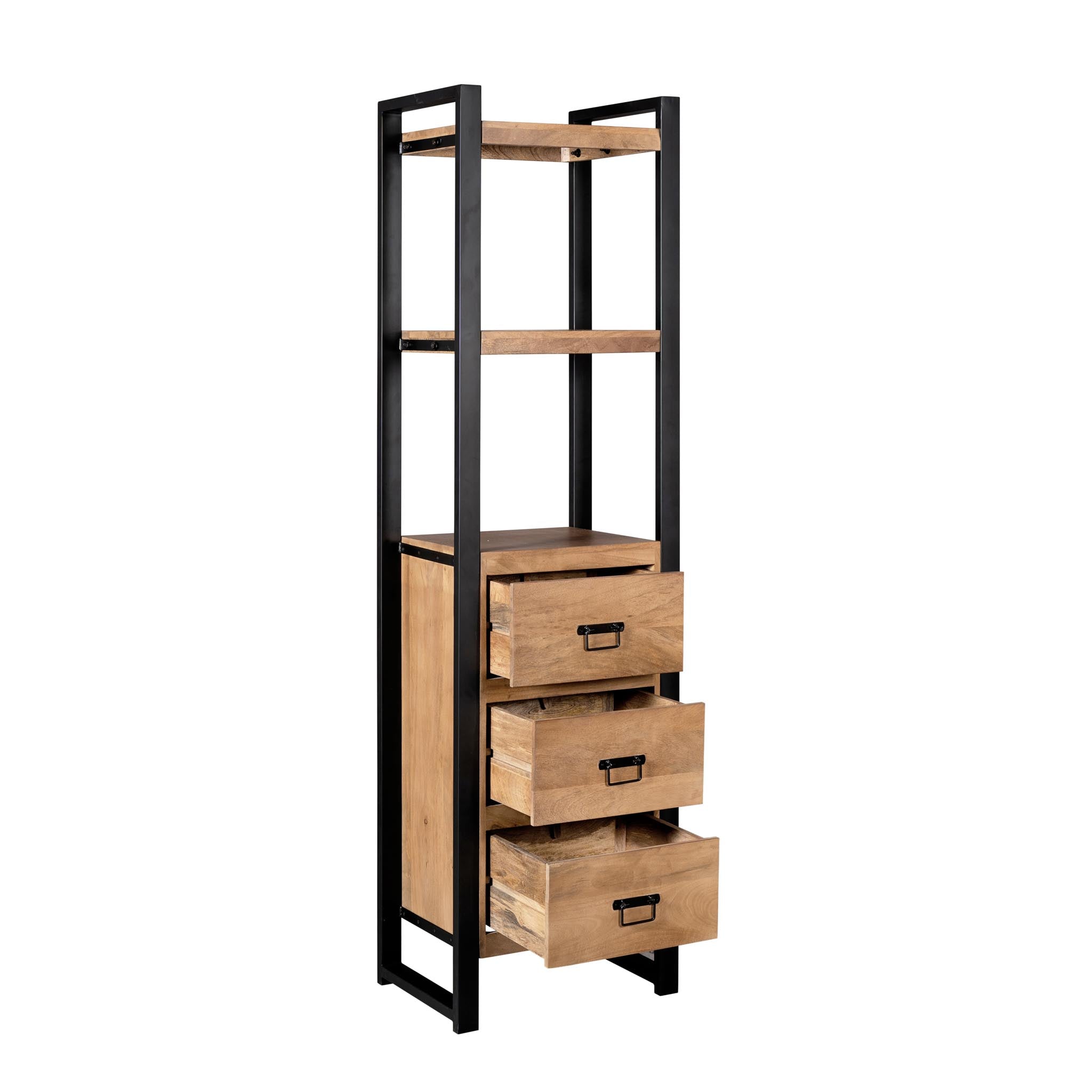 Boekenkast Britt | 55 cm | drie lades