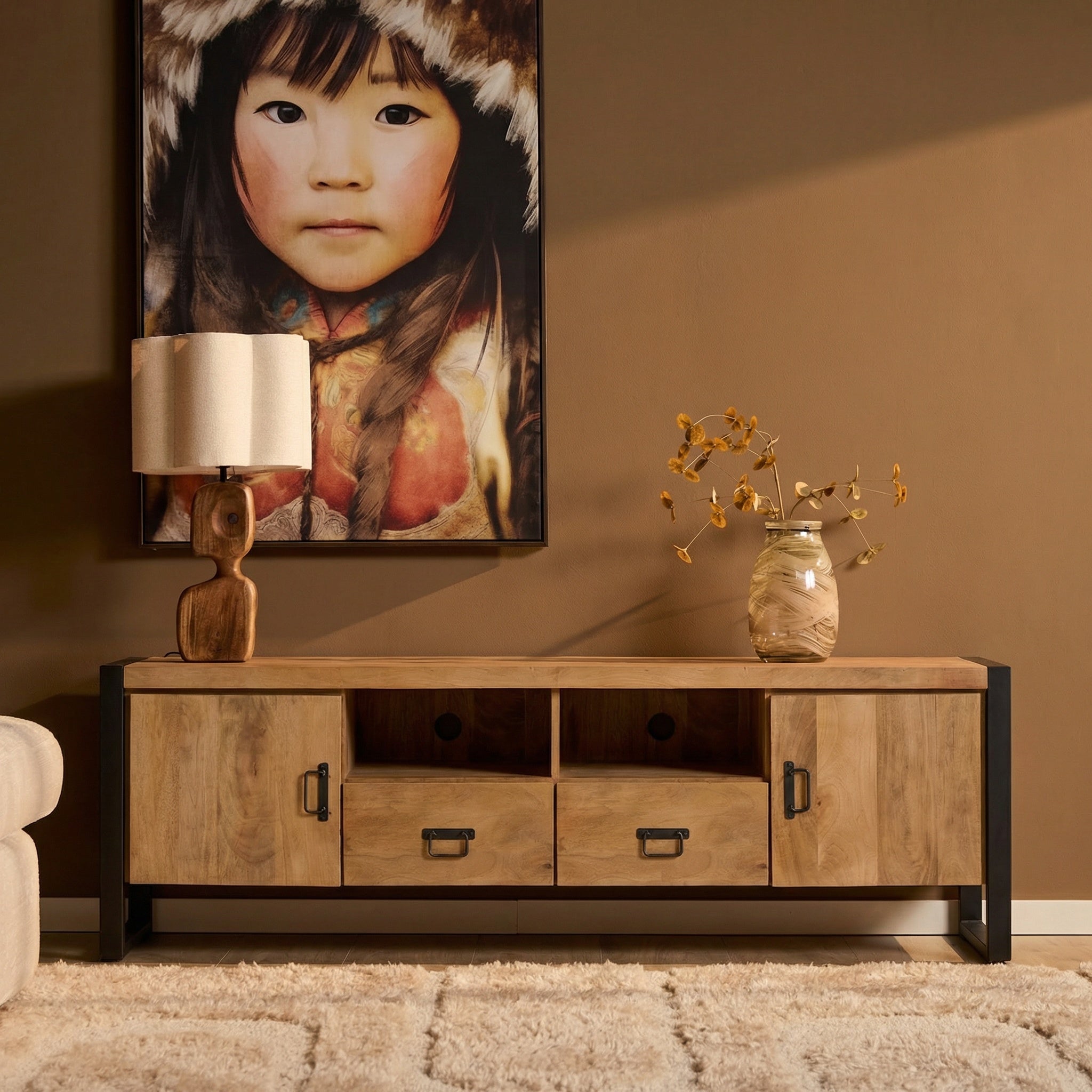 Tv meubel Britt | 200 cm | met deuren en lades