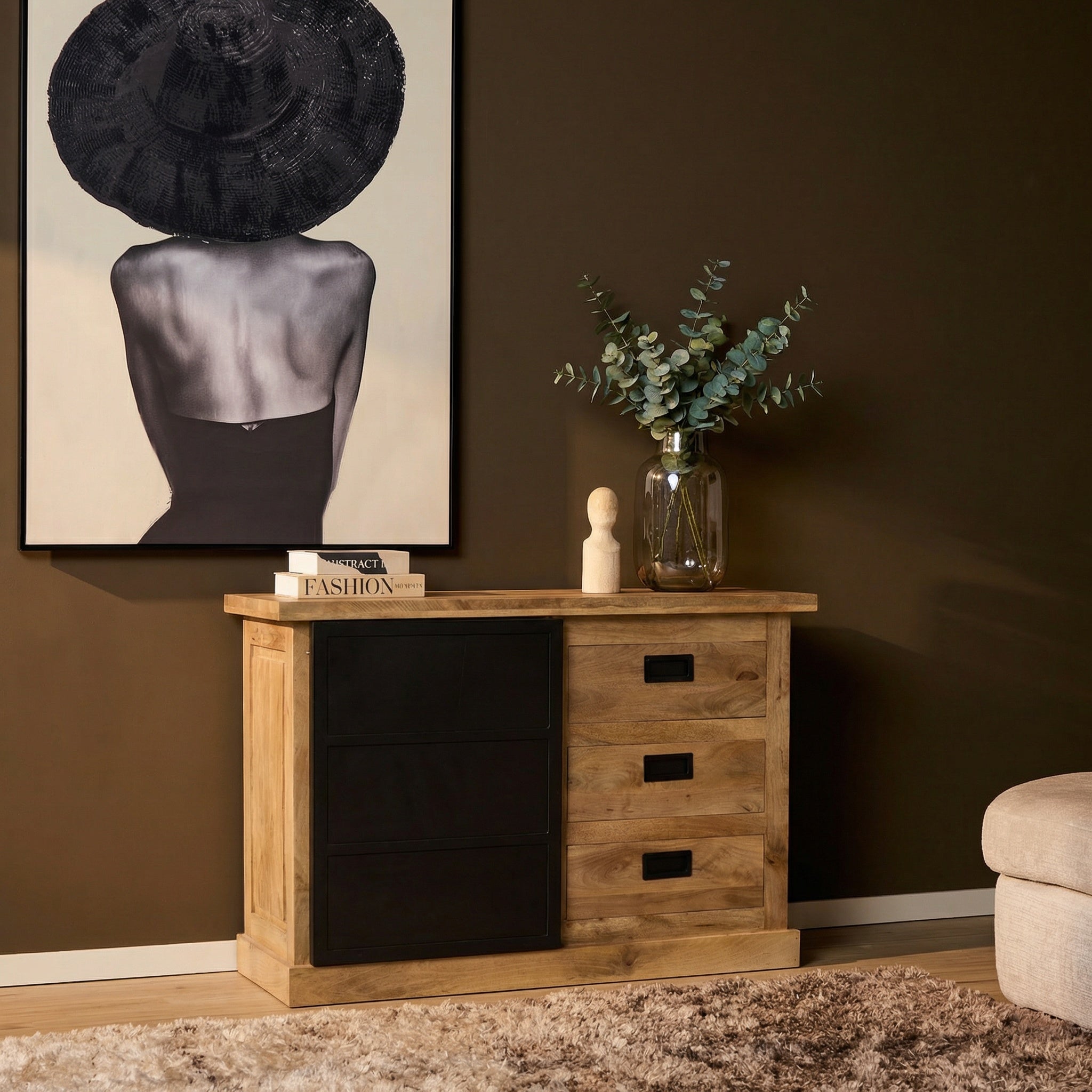 Ladekast Noa Naturel Mangohout 100 cm
