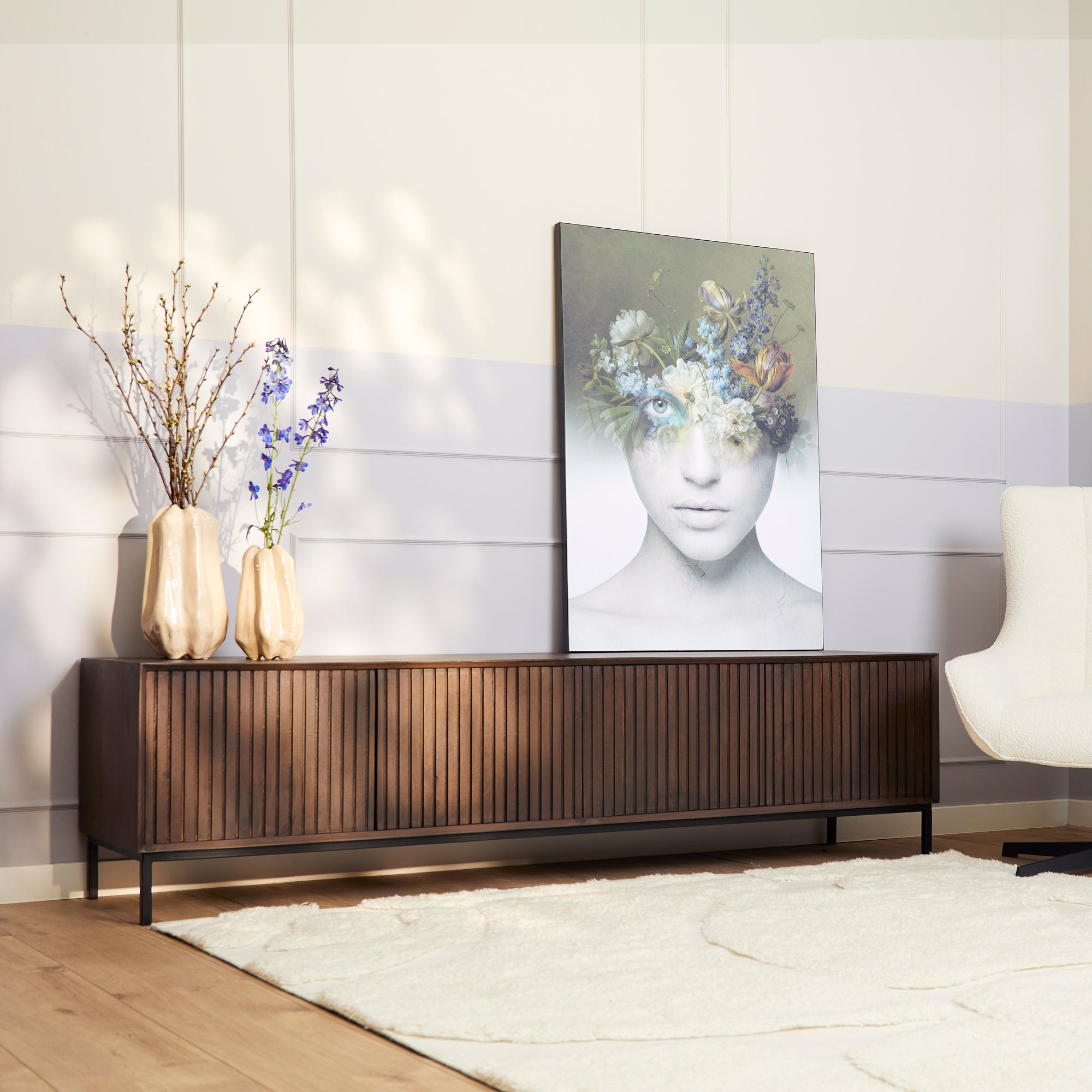 Tv meubel Madison Walnoot | 210 cm - Dbmeubels