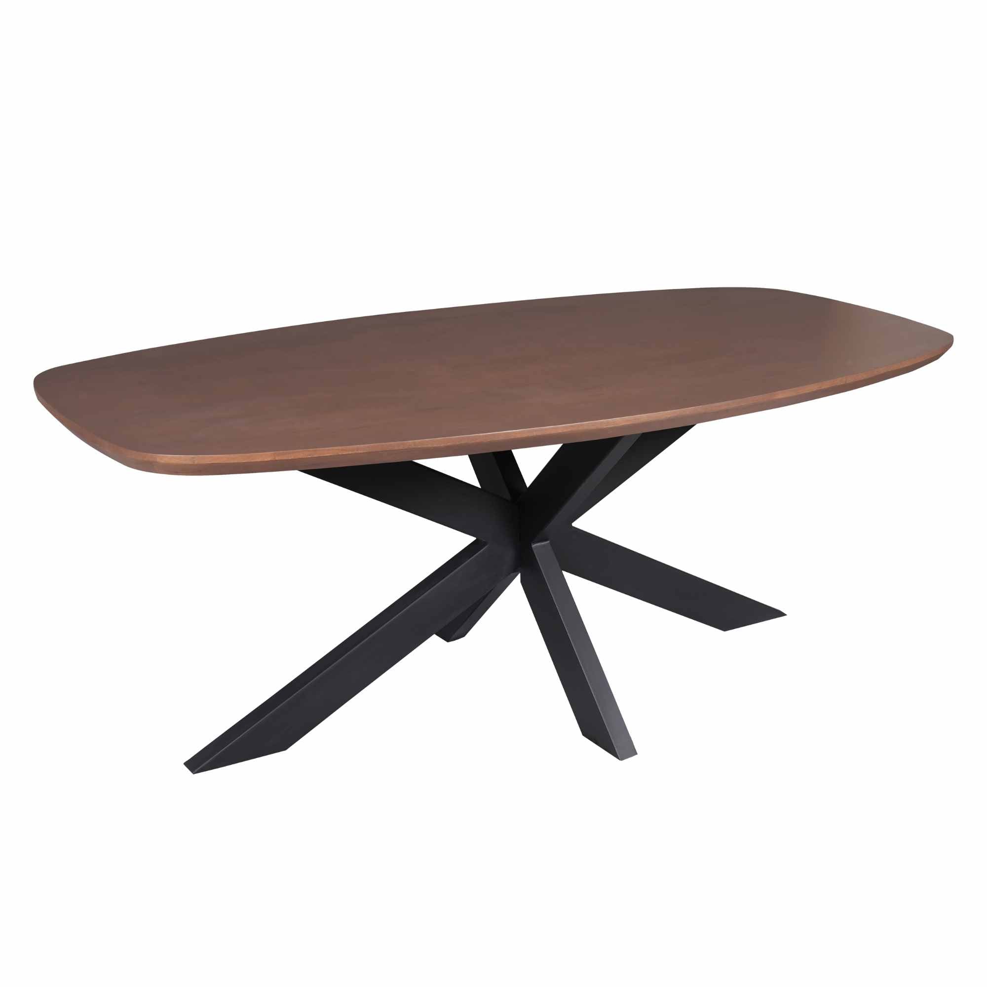 Eettafel Madison Walnoot | 280 cm | Deens Ovaal | Poot Zwart