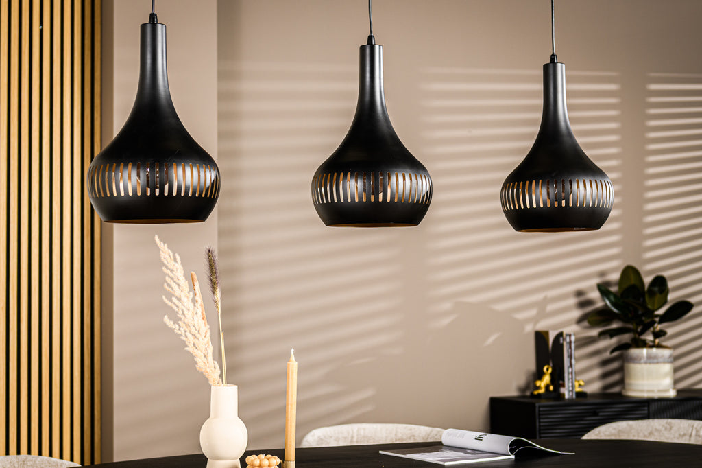Hanglamp Palermo- 3-lichts - zwart