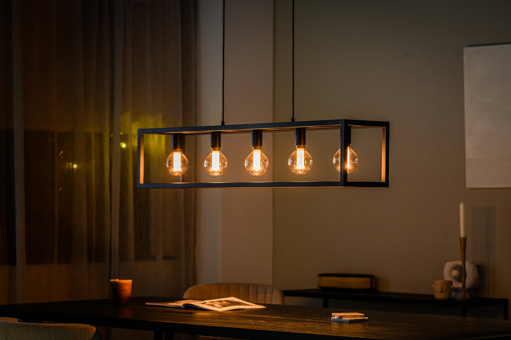 Hanglamp Lucca - 5-lichts - zwart