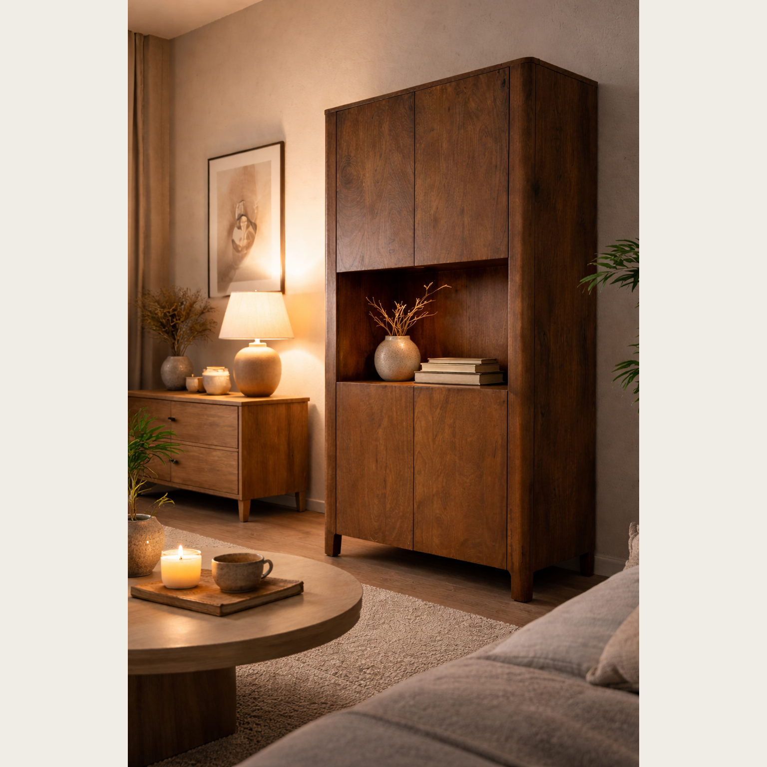 Wandkast Nova – Bruin 180cm