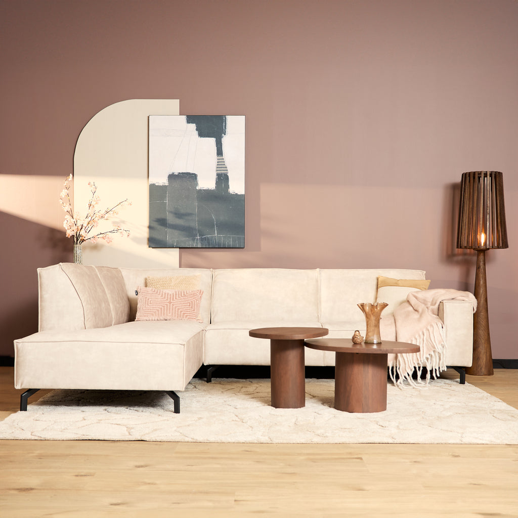 MySofa Floris | Divan Links + 2,5 zits | Beige | Velvet